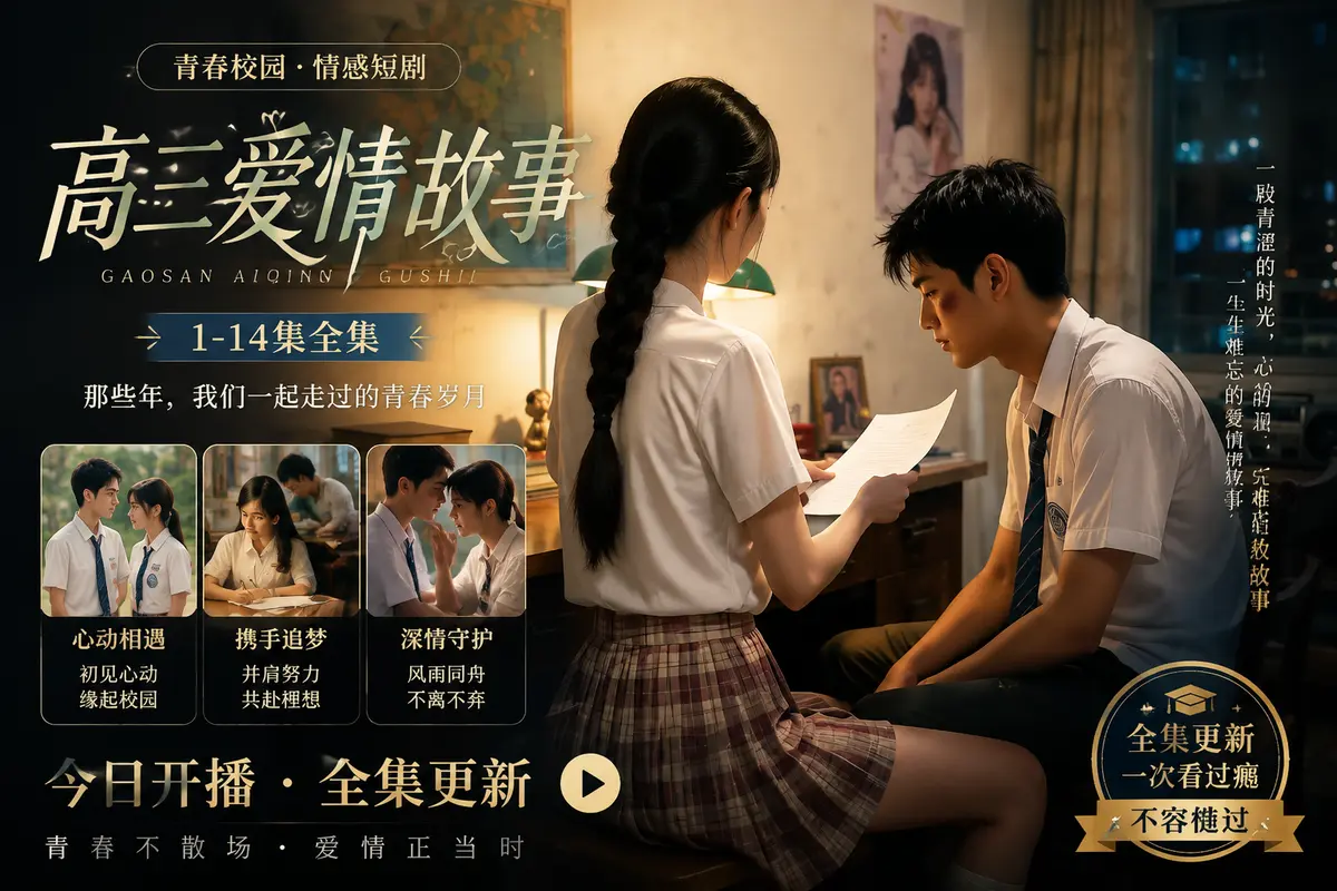 AI短剧《高三爱情故事if篇》蓝光修复中字版-未删减全集在线观看-青春校园爱情-免费资源下载