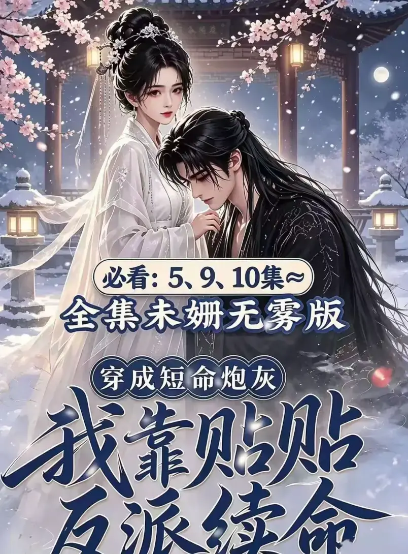 穿成短命炮灰我靠贴贴反派续命未删减全集在线观看，AI漫剧高清画质无广告免费看，穿书超甜爽剧反派贴贴剧情完整版资源分享